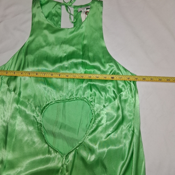 Topshop New  Asymmetrical  Green Dress Women Size US.10 - Picture 9 of 15